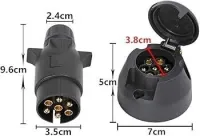 Prise Attelage Remorque 7 Broches Fiches Male - Femelle Jetski Moto Bateau..