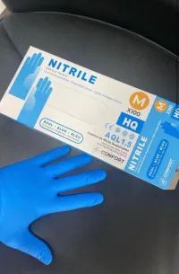 Gant en nitrile bleu 