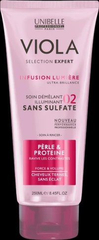 SOIN DÉMÊLANT ILLUMINANT PERLE & PROTEINE SANS SULFATE 250ML