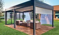 Pergola bioclimatique , pergola en bache , jardin d'hiver