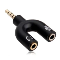 Adaptateur Splitter Jack 3.5mm (M) vers 2 Jack 3.5 (F) Audio + Microphone