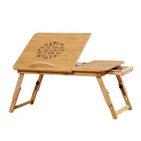 Table & Refroidisseur avec Deux Ventilateurs en Bois pour Laptop Pliable & Réglable BM92 BAMBOO 
