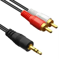 Câble Audio Auxiliaire Jack 3.5mm Mâle à 2RCA Mâle Cordon Mince  de 10 m