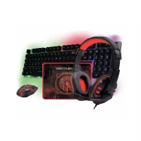 Pack 4-in-1:Clavier Gaming, Casque Gaming, Souris Gaming & Tapis Souris Light RGB 