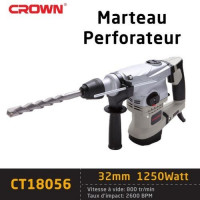 industrie-fabrication-مثقاب-مطرقي-كراون-32-مم-sds-1250-وات-ct18056-marteau-perforateur-crown-32mm-1250w-ain-benian-alger-algerie