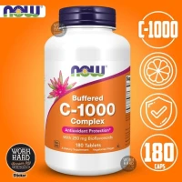 Now Foods, Vitamine C Complexe , 1.000mg, 180 Comprimés végétaliens