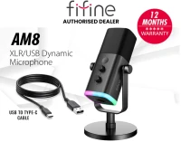 FIFINE Microphone AMPLIGAME AM8 RGB USB/XLR DYNAMIC 