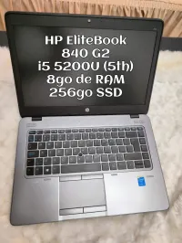HP EliteBook 840 G2 i5 5200U (5th) - Slim - Très propre comme neuf - 8go de RAM - 256go SSD
