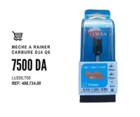 Mèche à rainer droite HM D. 14 mm L.U. 20 mm L.T. 55 mm Q. 6 mm - 406.714.00 - Leman