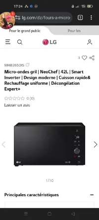 Micro onde LG néo chef 42L