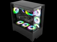 BOITIER NOX INFINITY BLACK 6 FAN 12mm ARGB