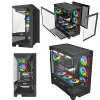 BOITIER NOX INFINITY FLOW BLACK 7 FAN 12mm ARGB