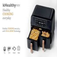 KENWOOD Twin Air Fryer Friteuse Numérique Sans Huil Deux Paniers 8 Litres