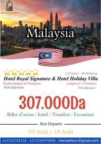 OFFRE SPÉCIALE MALAISIE Kuala lumpur Langkawi ÉTÉ 2025