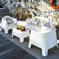 salon de jardin en plastique avec coussin 