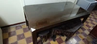 Table a manger en bois massif de malaisie avec 6 chaises
