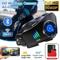 Oreillette Bluetooth pour Casque Moto avec Camera Full HD-سماعات سائقي دراجة النارية مع كاميرة مدمجة