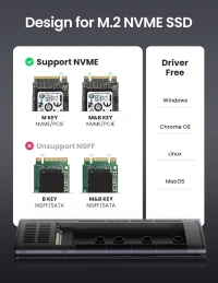 UGREEN Boîtier en Aluminium M.2 NVMe PCIE USB 3.2 Gen 2 10Gbps