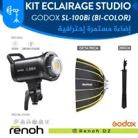Kit Eclairage Studio GODOX SL100Bi (Octa Nicefoto 90cm)
