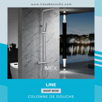 meubles-salle-de-bain-colonne-douche-line-chrome-imex-ain-naadja-alger-algerie