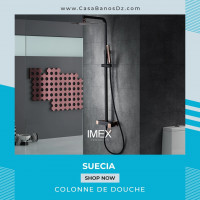 meubles-salle-de-bain-colonne-douche-suecia-noir-or-rose-imex-ain-naadja-alger-algerie