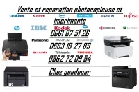 Achat, vente et reparation des imprimante et photocopieuse