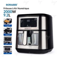 Promotion friteuse sonashi air fryer inox 