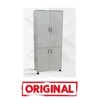 Armoire metallique 180-4P clé (L80/H186/P40cm) (blanc interazit)