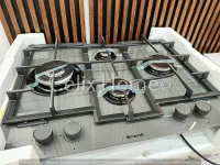 NARDI Table de cuisson 4 feux encastrable en verre trempé thermocouple 65*52Cm