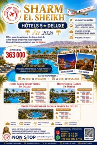 رحلة-سياحية-promo-sharm-el-sheikh-voyage-organise-hotels-5deluxe-vol-direct-ete-2026-حيدرة-الجزائر