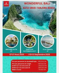 BALI (Kuta / Ubud / Tanjung Benoa) été 2025