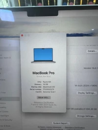 MacBook Pro m3 16/512g. 14 pouces 23