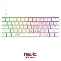 CLAVIER GAMER MECANIQUE HAVIT RGB KB881L WHITE