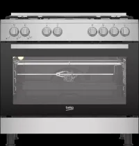 Cuisiniére BEKO 5 feux 90 cm ventillée inox 