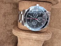 Burberry BU9381 Montre en acier inoxydable pour homme, Noir , Chronographe