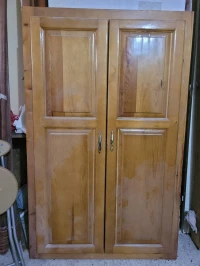 Porte placard en hetre avec cadre