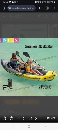Kayak gonflable explorer k2 2 personnes 