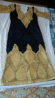 tenues-traditionnelles-gandoura-en-velour-couleur-bleue-nuit-fetla-annaba-algerie