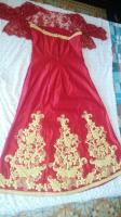 traditional-clothes-robe-en-satin-duchesse-rouge-brodee-au-fil-dor-annaba-algeria
