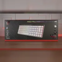 ASUS ROG FALCHION RX LOW PROFILE - CLAVIER GAMING - USB - BLUETOOTH - 2.4 GHZ - RGB AURA - WHITE