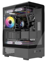 VORTEX DOMINATE - BOITIER MOYEN TOUR ATX - VERRE TREMPÉ - 360 mm - 4 FANS ARGB - AIRFLOW - BLACK
