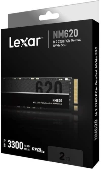 Lexar NM620 SSD 2To - Disque Interne - M.2 2280 PCIe Gen3x4 NVMe Jusqu'à 3500 Mo/s