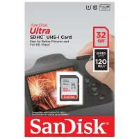 SanDisk Ultra SD 32 GB Carte Mémoire HC UHS-I jusqu'à 120 Mo/s