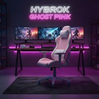 آخر-hybrok-ghost-pink-chaise-gaming-ergonomique-dossier-inclinable-accoudoirs-4d-pivotante-360-original-حسين-داي-الجزائر