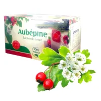 Tisane Aubépine (Thé  l'Amie du cœur) en Sachet d'lnfusions 25 Sachets de 1.5g