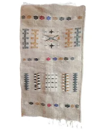 Tapis traditionnel parfait pour votre sol fait main par les gens de Ghardaïa 98.5 x 55.3 (cm)