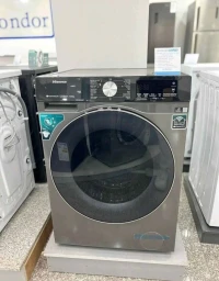 Machine a laver Hisense 10,5kg /12kg gris titanium/ blanc