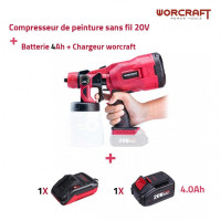 outillage-professionnel-pistolet-de-peinture-pulverisateur-a-batterie-20v-4a-worcraft-csg-s20li-dar-el-beida-alger-algerie