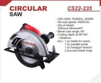 SCIE CIRCULAIRE 235mm - 2200 W - CS22-235 - WORCRAFT