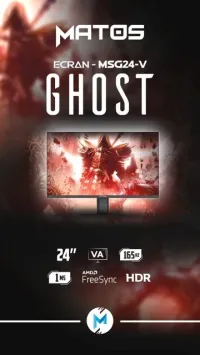MONITEUR MATOS MSG 24V GHOST 24 FHD 165HZ 1MS 